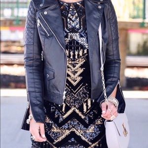 EXPRESS Blue Short Sleeve Sequin Party dress.